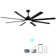84 Inch Modern Large Design Ceiling Fans With Smart Remote Control 8 Fan Blades For Living Room