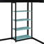 Lit mezzanine en bois avec bureau Everly, tablettes, prise de courant, ports USB / Type-C et éclairage RVB-127343389