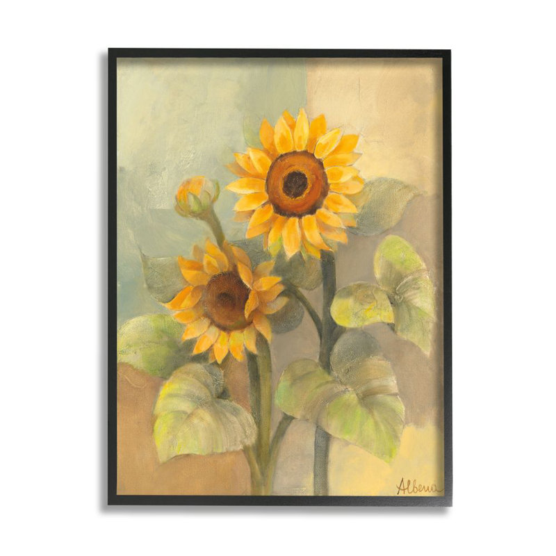 «Sunflower Bloom Soft Yellow Summer Petals» par Albena Hristova - impression d'art graphique, H 30 po x l 24 po x 1,5 po