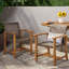 Chaise de salle à manger en bois et osier Hampton (ensemble de 2)-1679103883