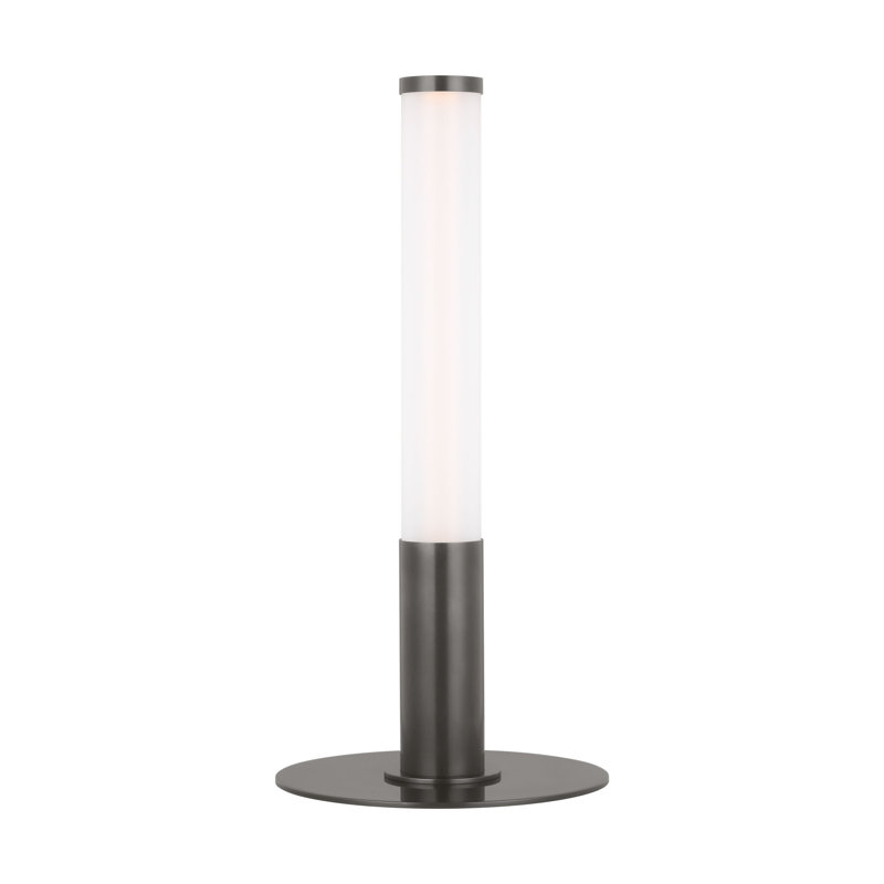 Kelly Wearstler Miguel 1-Light Rechargeable Table Lamp With Diffuser And Reflecting Plate, Brown