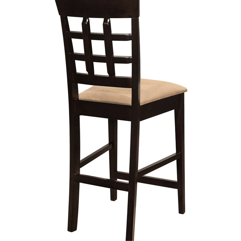 2 tabourets de hauteur de comptoir en beige et cappuccino - crée un environnement de salle à manger confortable de 2