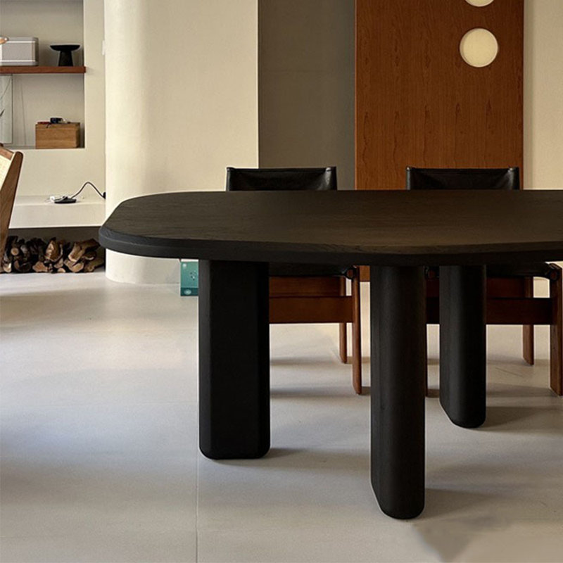 Table de salle à manger, L 41,34 po x L 86,61 po, Noir