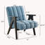 Chaise - Bleu, revêtement, support en bois moderne en bois massif, tissu-1768092325