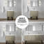 Meuble-lavabo rustique de 61 cm de largeur, comptoir en quartz blanc, robinet en métal et miroir de 46 cm - Meuble-lavabo teinté avec protection anti-rayures, comptoir durable de 51 cm de profondeur