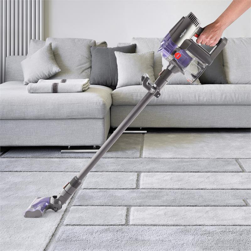OneConcept Cordless Bagless Handheld Vacuum, Purple/Silver
