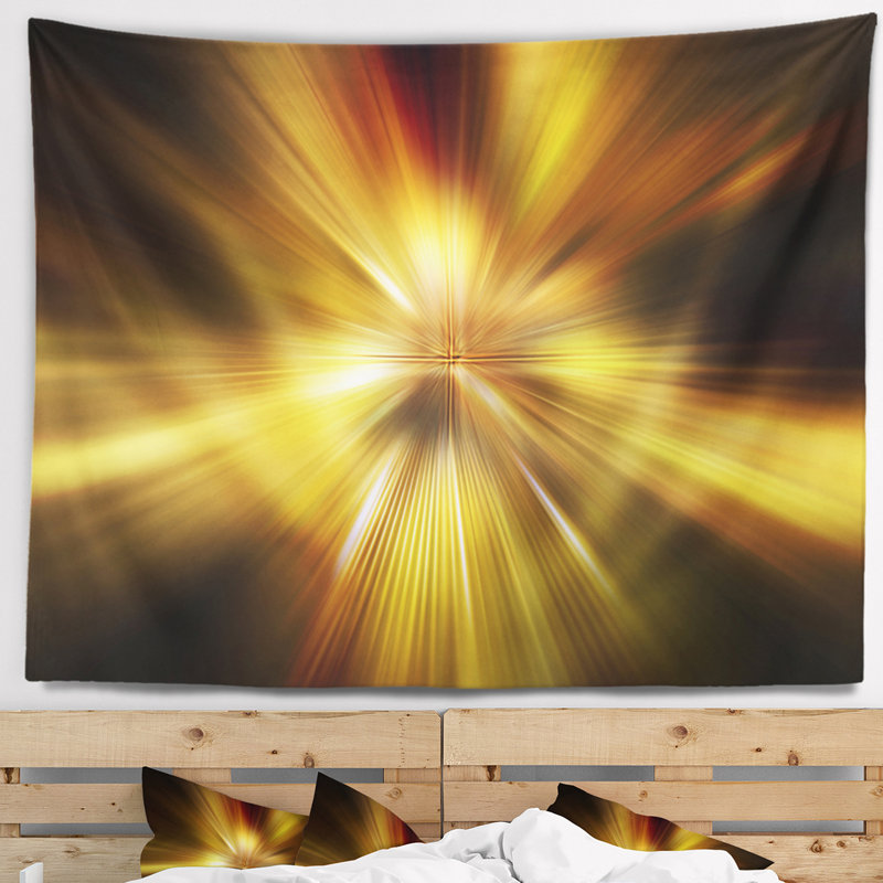 Tapisserie abstraite à explosion abstraite, H 32 po x l 39 po