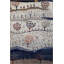 Tapis décoratif bleu et beige-1042158082