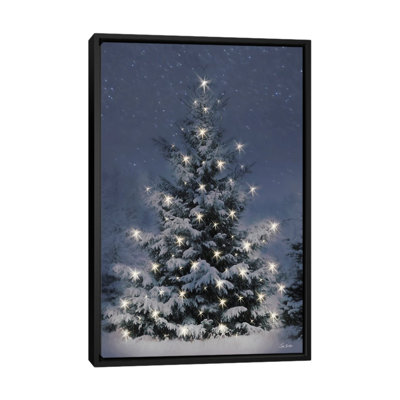 Twinkling Lights at Christmas - reproduction d'art murale - toile encadrée