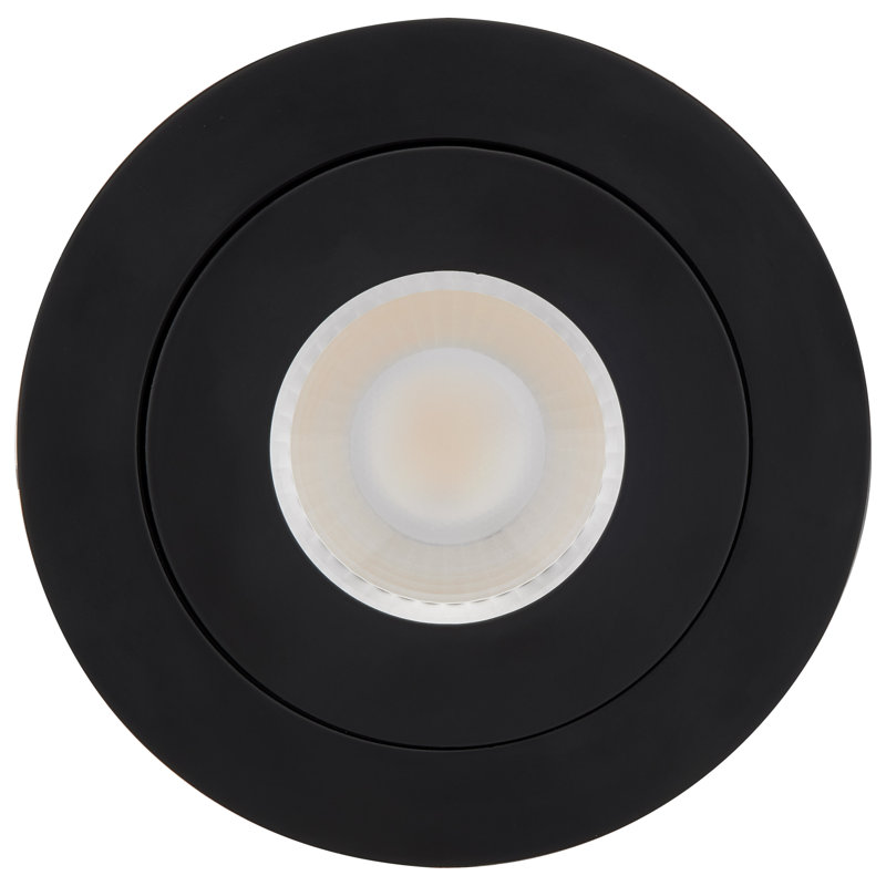 4" Ultra Slim Selectable CCT New Construction LED Canless Recessed Lighting Kit, Black