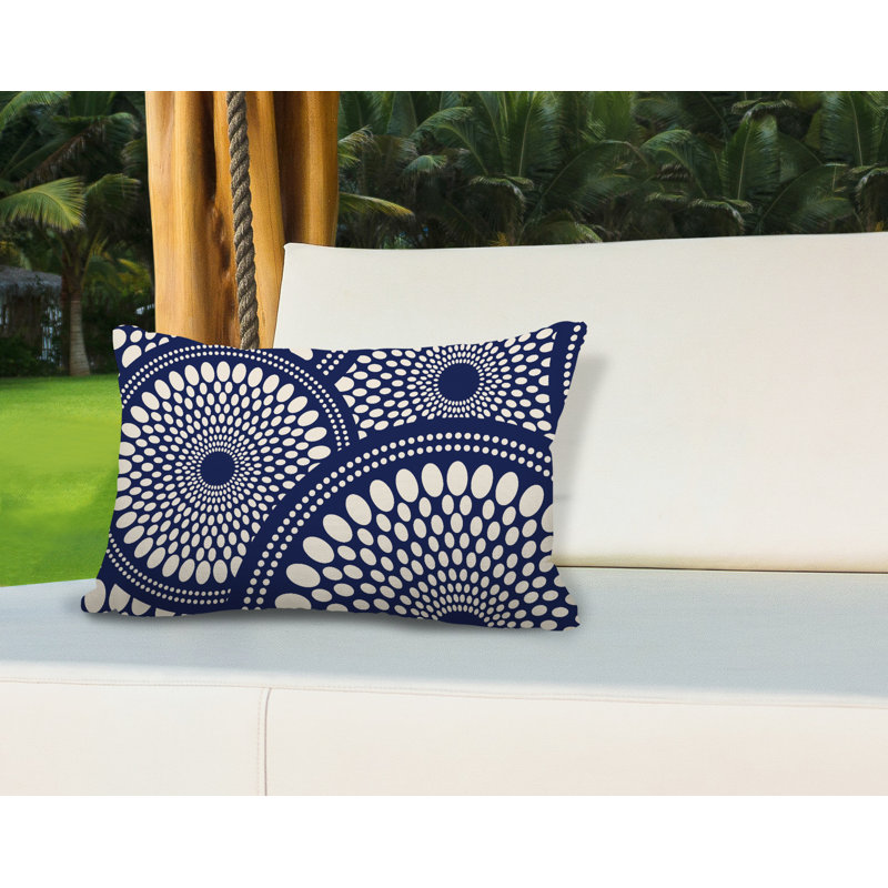 Housse et insert de coussin rectangulaire d'extérieur Penn, Bleu marine