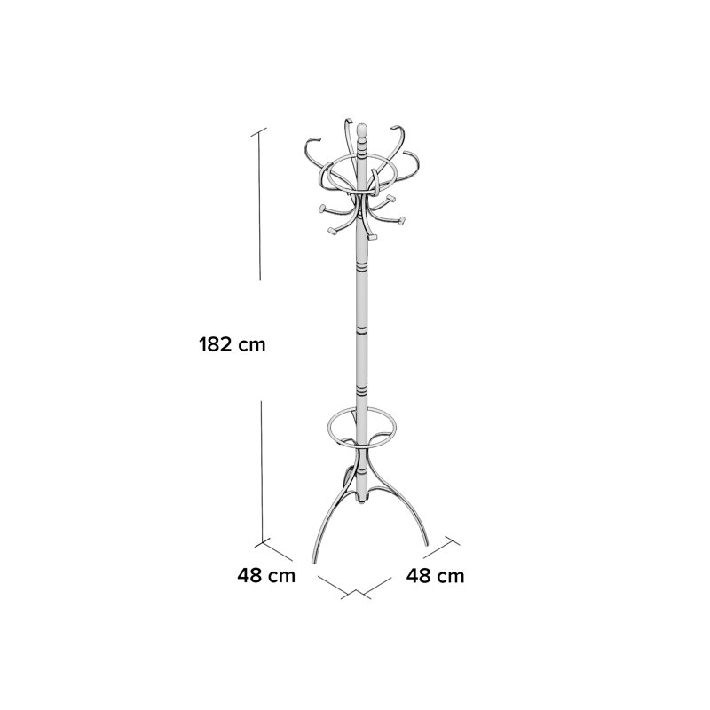 Buckner Freestanding Coat Rack, White