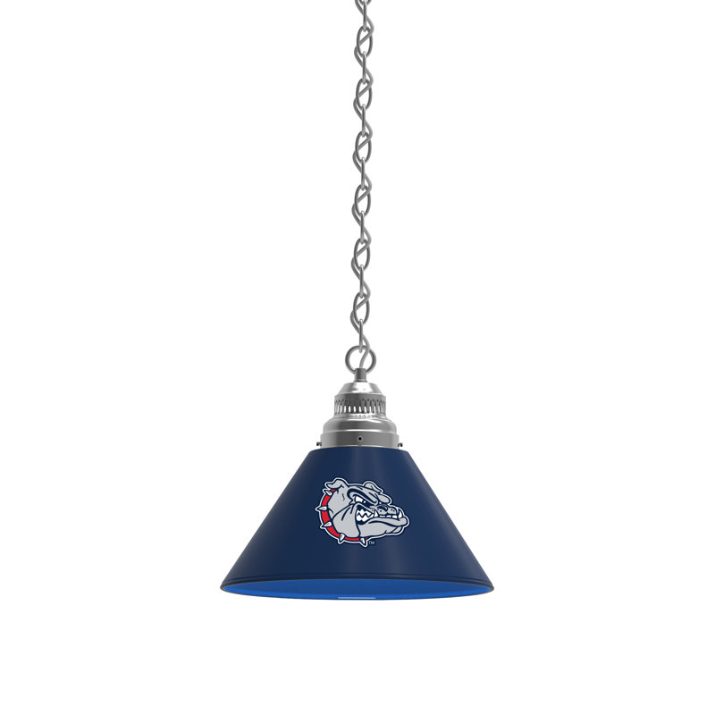 1 - Light Single Pendant, Chrome, Gonzaga Bulldogs