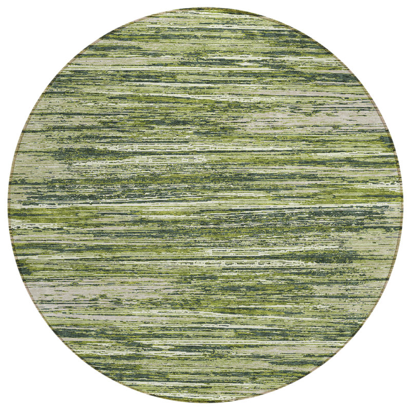 Malek Abstract Indoor / Outdoor Rug, Round 8'