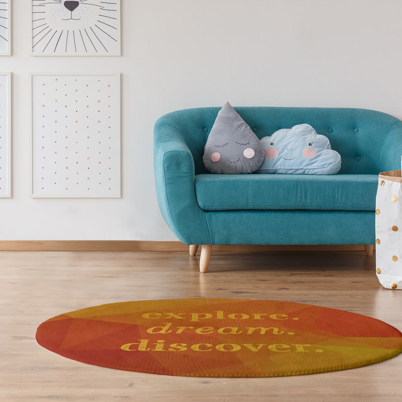Tapis en poly-chenille discover rêve discover, Rond 5 pi