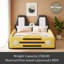 Lit plateforme simple avec roulettes-1534645936
