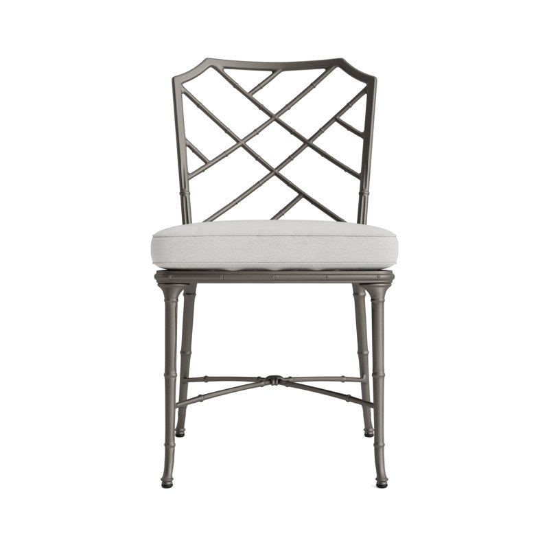 Calcutta Outdoor Dining Side Chair, Mica, Fusion Dove, White