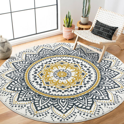 Tapis rond lavable rond antidérapant