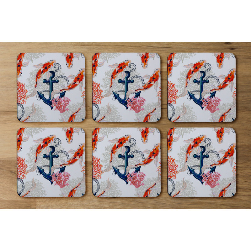 Square 6 Piece Coaster Set