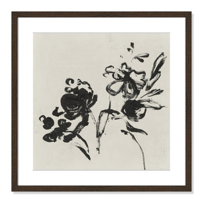 Black Florals I by Isabelle Z - Picture Frame Painting