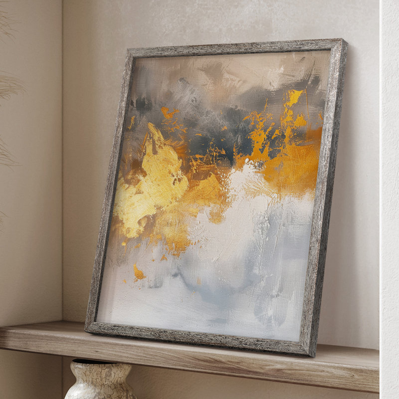 ABSTRACT Series CDXLVII, reproduction encadrée - bois massif, H 11 po x l 9 po