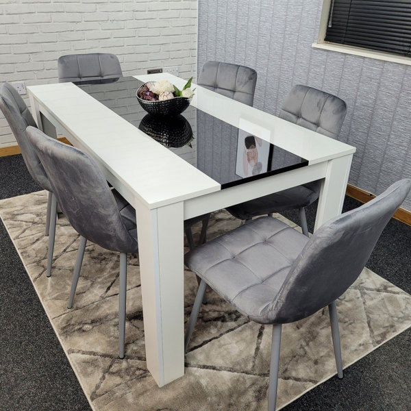 Dining Table Wayfair Grey Velvet Dining Chairs Edzard Modern