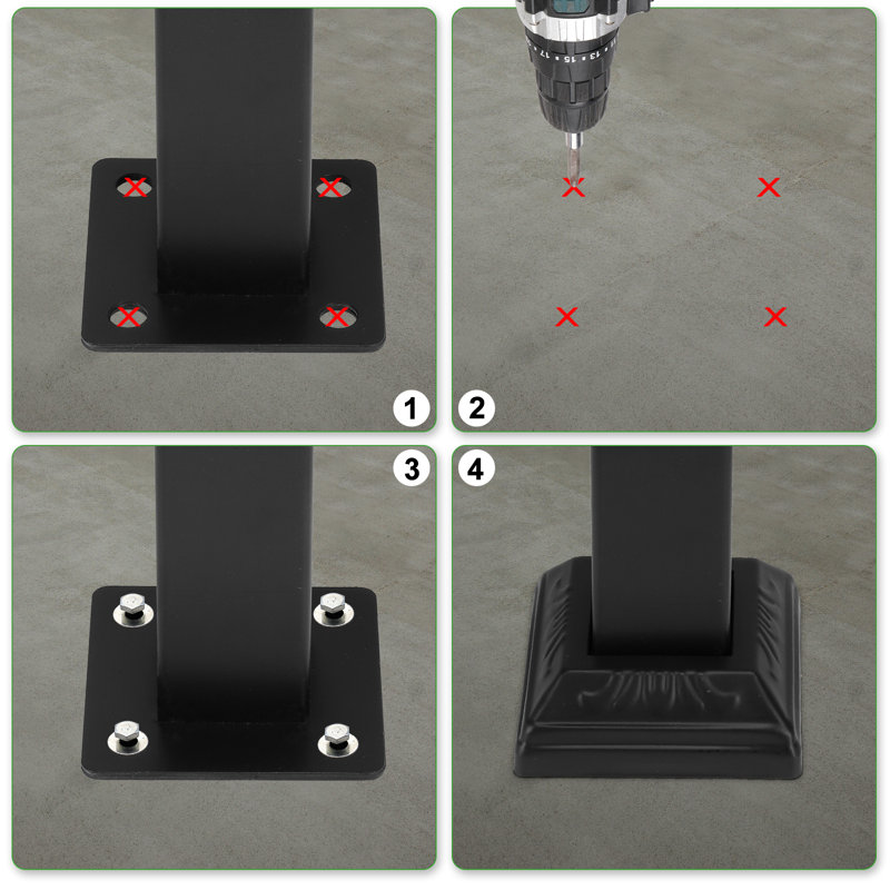 Outdoor 2 Level Iron Handrail
