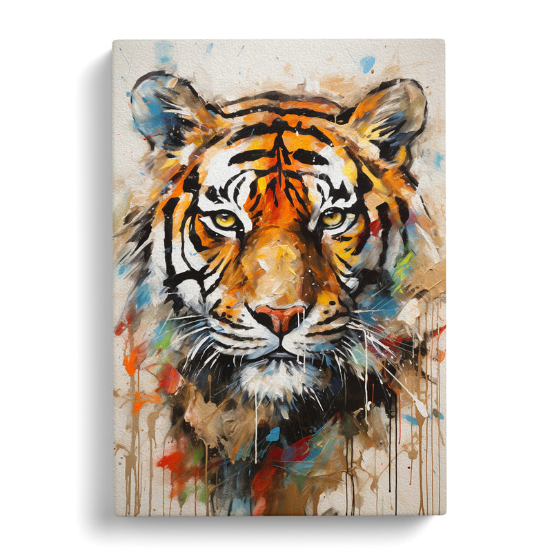 Tiger Gestural No.3 - Print, 60cm H x 40cm W x 3cm D