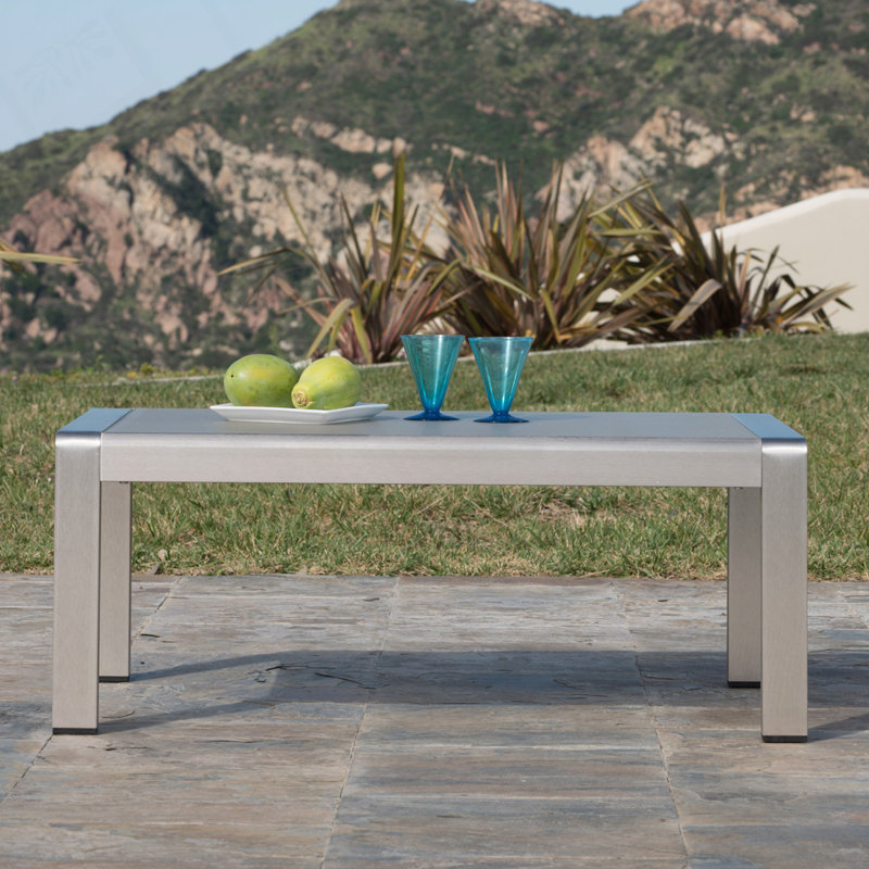 Table basse d'extérieur, Argent argent