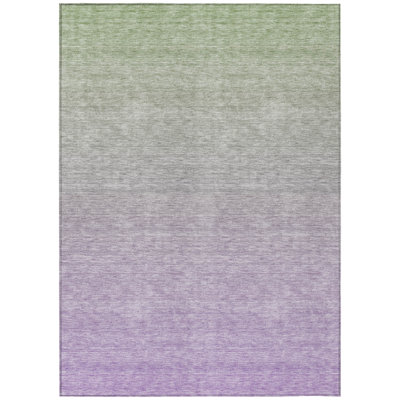 Tapis d'intérieur / extérieur lavable ombré vert 8 pi x 10 pi artichaut