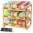 3 Tier Stackable Can Storage Organizer Pantry With Label Sticker And Marker Pen, Can Holders For Cabinet And Can Rack Organizer  Natural Bamboo