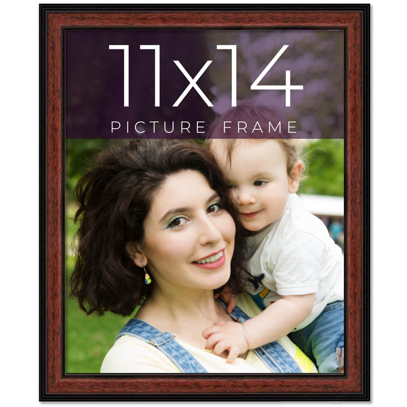 Cadre photo en bois massif Kaeley, L 11 po x H 14 po