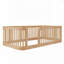 Structure de lit simple en bois avec clôture Wood-1363600788-1363600789