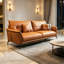 Canapé standard orange en cuir véritable-1573944662