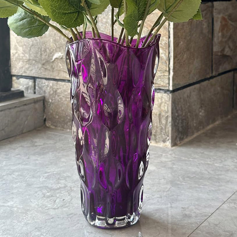 Glass Table Vase, Purple