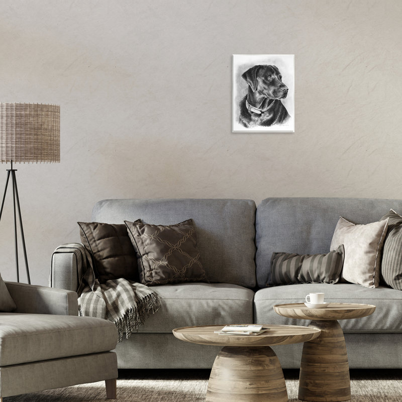 «Black Lab», art mural sur plaque par Victoria Schultz