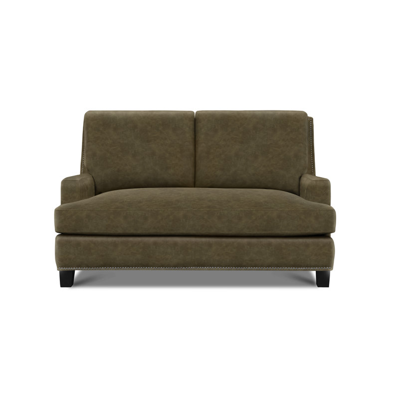 Rebecca Leather Loveseat, Bittersweet (Maestro Artisano), No, Ash Honey