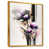 Toile avec cadre flottant or