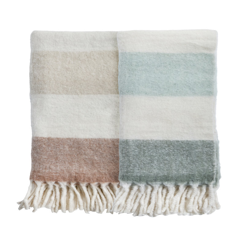 WHISTLER Hand Woven Throw Blanket, Brown