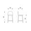 Akasya Upholstered Counter Stool with Metal Frame