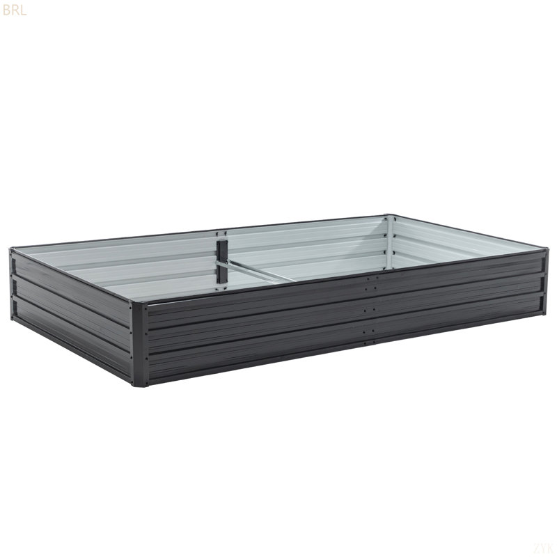 Metal Raised Garden Bed Outdoor Reinforced Galvanized Rustproof Planter Boxes For Vegetables, Raised Beds For Growing Flowers Herbs Succulents