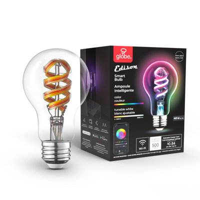7 Watt (40 Watt Equivalent), A19 LED Smart, Dimmable Light Bulb, Color Changing Tunable White E26/Medium (Standard) Base