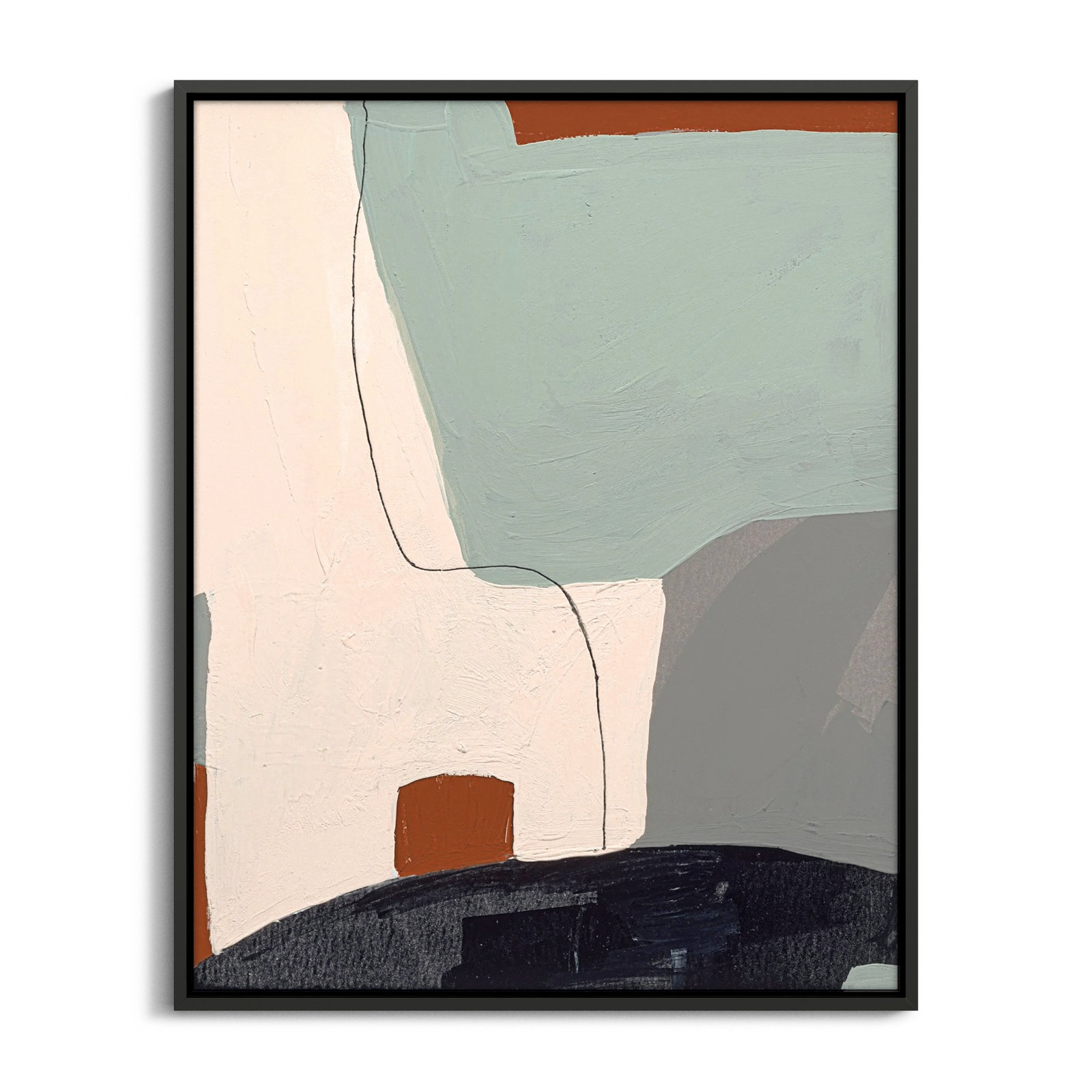 Dreamscape 3 Print by Andrea Stokes, 38" H x 30" W x 1.38" D, Black Framed