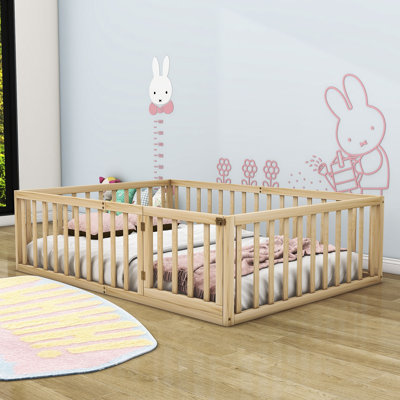 Hendrelino Wooden Daybed Frame with Guardrail