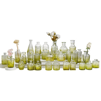 Glass vases set of 30