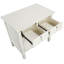 Table de chevet avec 4 tiroirs de rangement - Blanc antique