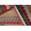 Pasha Wool Geometric Area Rug in Red/Green/Beige