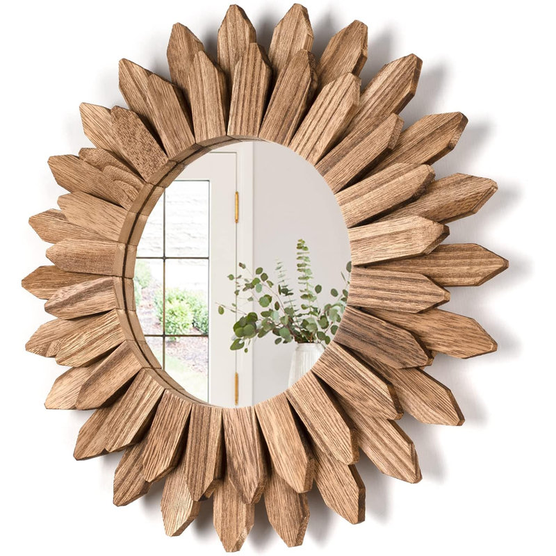 Solid Wood Sunburst Mirror