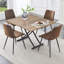 Ensemble 5 pièces de table et chaises de cuisine rectangulaire pliable et réglable de style moderne-809597410-809597406