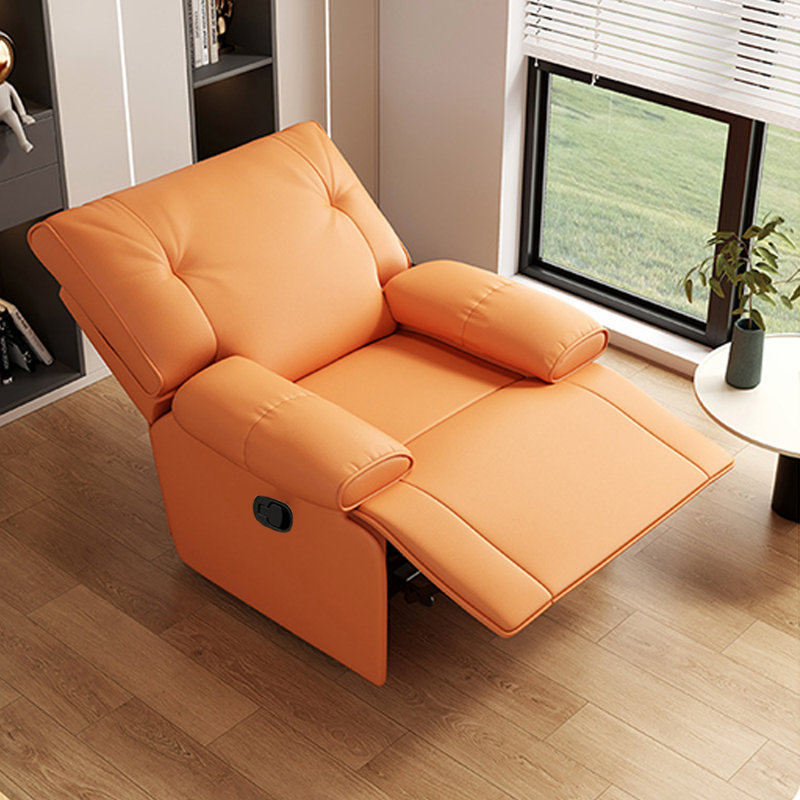 Fauteuil inclinable réglable en similicuir multifonctionnel, Orange